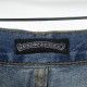 Chrome HertsCrosin CH Classic Leather Label Cross Denim TrousersInto the pants after doing heavy enzyme stone grinding rinsing, each wash are different, heavy washing process, hidden mystery details are very much, this t