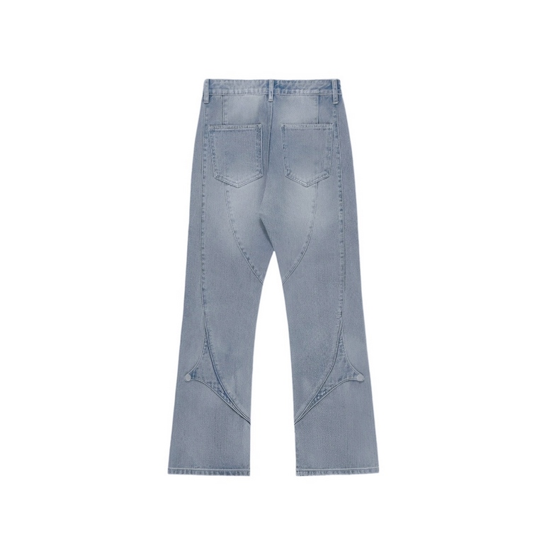 Maison MargielaMM6 Margiela Classic Denim Blue Washed and Aged Patchwork JeansSo far this year to do the most awesome jeans, heavy wash process, hidden mystery details are very much, this time the main push of the pants 