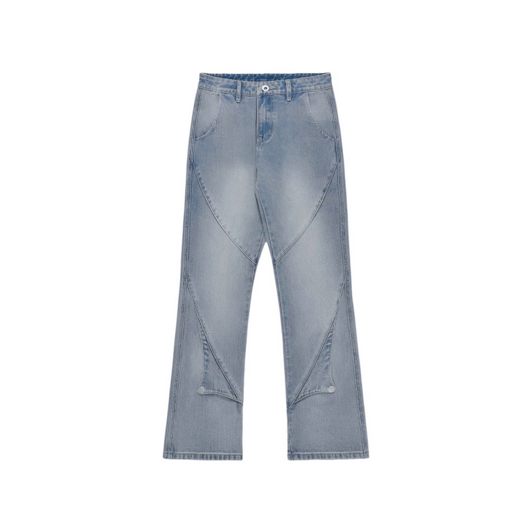 Maison MargielaMM6 Margiela Classic Denim Blue Washed and Aged Patchwork JeansSo far this year to do the most awesome jeans, heavy wash process, hidden mystery details are very much, this time the main push of the pants 