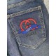 2023 High-end custom jeans Latest fashion week runway models Original color yeast wash process Selected heavyweight denim fabric (pure cotton) comfortable and skin-friendly Original hardware accessories accessories Cubic