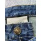 2023 High-end custom jeans Latest fashion week runway models Original color yeast wash process Selected heavyweight denim fabric (pure cotton) comfortable and skin-friendly Original hardware accessories accessories Cubic