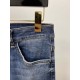 Dior, 2023 latest products, counter synchronization on sale, the original single goods, washed casual jeans, imported original washed stretch fabric, comfortable and elastic, the original hardware accessories decorative 