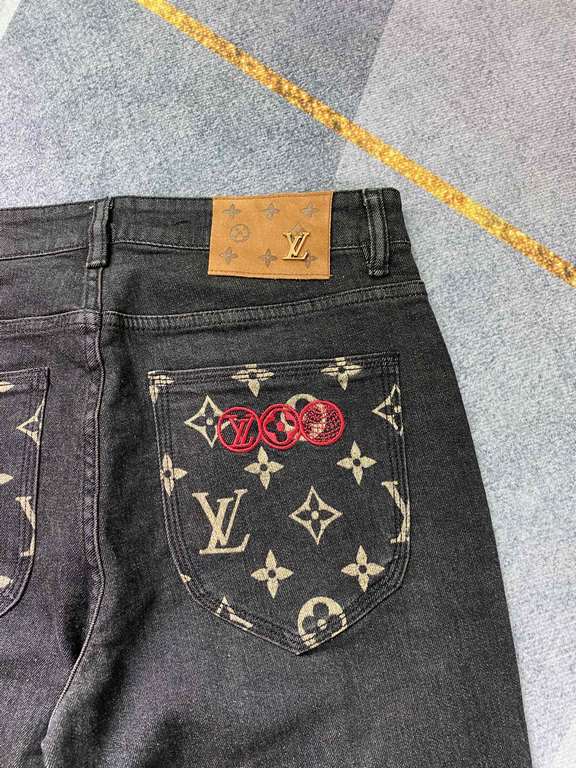 Lujia 23SS new jeans Fabric with elasticity High comfort Embroidery design Light color wash High-end quality seriesSize 30, 31, 32, 33, 34, 36, 38