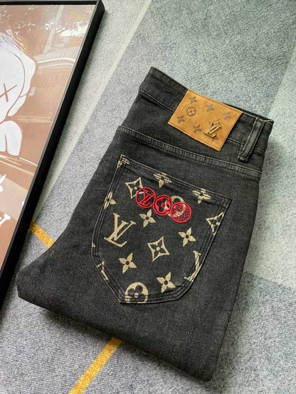 Lujia 23SS new jeans Fabric with elasticity High comfort Embroidery design Light color wash High-end quality seriesSize 30, 31, 32, 33, 34, 36, 38