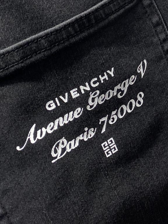 Givenchy, 2023 latest products, counter synchronization is available, the original single hard goods, washed casual jeans, imported original washed stretch fabric, comfortable and elastic, the original hardware accessori