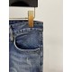 LV, 2023 latest products, counter synchronization is available, the original single goods, washed casual jeans, imported original washed stretch fabric, comfortable and elastic, original hardware accessories decorative l