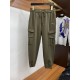 Paris world home 23 fall and winter new European goods tide brand multi-pocket casual pants custom fabric top factory shipmentColor light green. Curry color.Size M-5XL