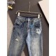 )CD, heavy wash casual jeans, imported original wash fabric, comfortable and slightly elastic, unique design, version of the super-positive, comfortable and breathable, grade is extremely high, counter quality, on the bo