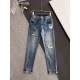 )CD, heavy wash casual jeans, imported original wash fabric, comfortable and slightly elastic, unique design, version of the super-positive, comfortable and breathable, grade is extremely high, counter quality, on the bo