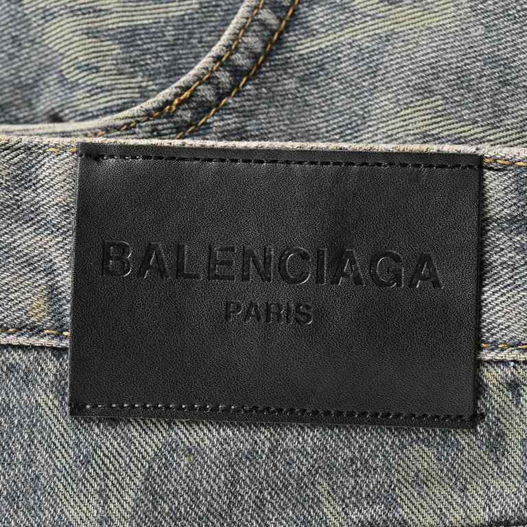 BalenciagaBalenciaga Paris 23Fw Signature Monogrammed Pop-Up Washed Jeans23 years new Balenciaga Paris             BLCG brushed paint graffiti letters logo full print jeans Paris House Balenciaga new pop-up graffiti full