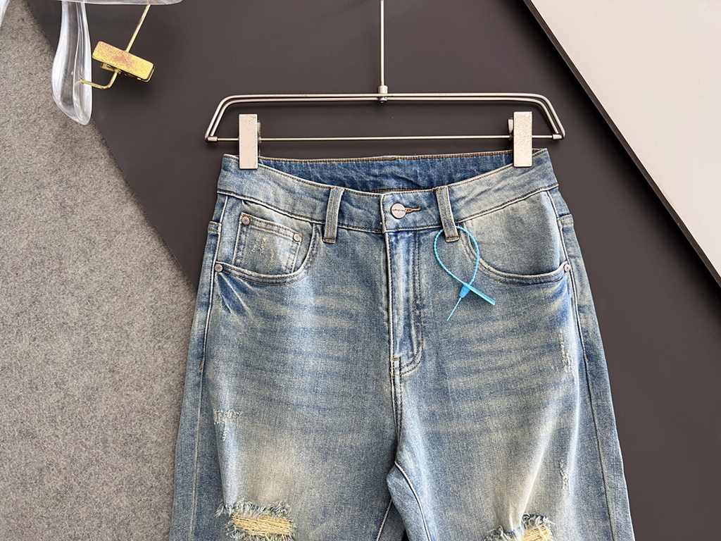 ) Palm Angel , heavy wash casual jeans, imported original wash fabric, comfortable and slightly elastic, unique design, version of the super-positive, comfortable and breathable, grade is extremely high, counter quality,