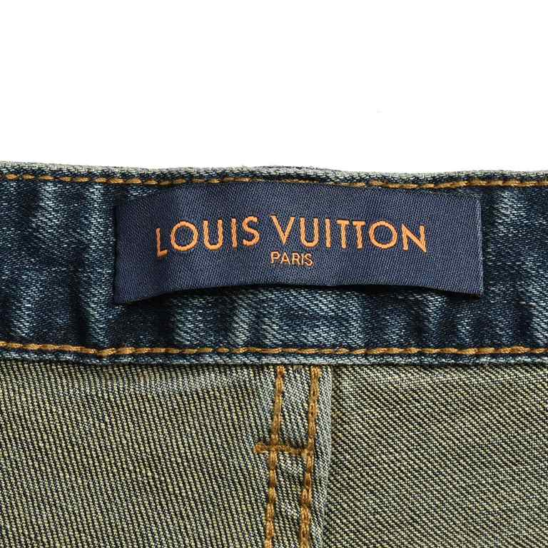 Louis Vuitton  Louis Vuitton 23Fw Checkerboard Pocket JeansSo far this year to do the most awesome jeans, heavy wash process, hidden mystery details are very much, this time the main push of the pants whether the version