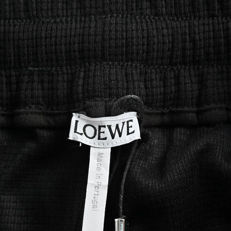 LoeweLoewe 23Fw Embroidered Logo Waffle TrousersMade of 400 grams of waffle fabric.The upper body is soft and comfortable, the elasticity is amazing, and the super drape is great!Exquisite workmanship to reach the foreig