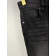 GU Gujia 23FW fall and winter new jeans Fabric with elasticity Comfortable on the body without a sense of constriction Back pockets double G design FashionableSize 29,30,31,32,33,34,36,38