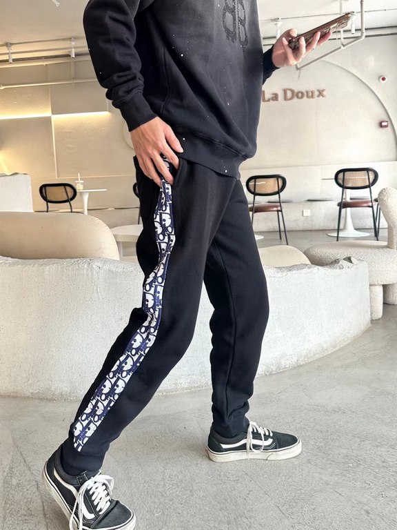 #DiorDior 23Fw Side Old Flower Webbing Logo Embroidered Micro Label Trousers Up