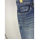 GU Gujia 23FW fall and winter new jeans Fabric with elasticity Comfortable on the body without a sense of constriction Back pockets double G design FashionableSize 29,30,31,32,33,34,36,38