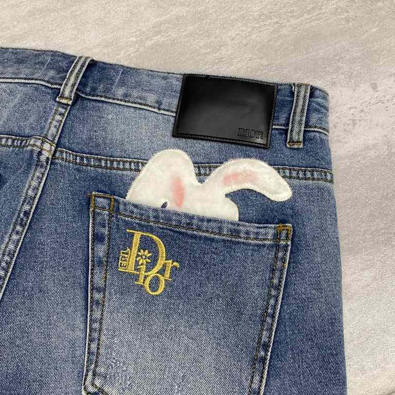 Dior 2023 limited series logo logo men's small straight denim jeans! Channel rare out, the market is rare boutique channel source, absolutely can bring you an unexpected wearing experience, sincerely recommended to you!G