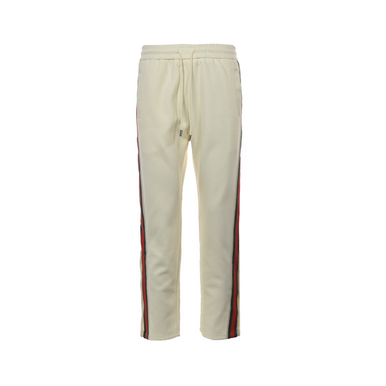 GucciGucci 23Fw Side Webbing Straight Leg PantsGucciGucci 23Fw Side Webbing Straight Leg Pants2023 new counter synchronization embellished with a colorful Logo webbing high-end quality pants explosive fabric using 360 gr