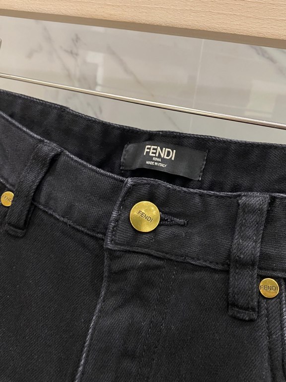 Fendi 23ss fall and winter new men's casual jeans, top quality! Channel order, official website synchronized sale! Original factory order denim cotton material! Suitable for casualformal wear all kinds of collocation ~ t