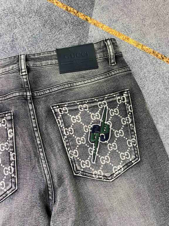 GUJIA 23SS new jeans Fabric with elasticity High comfort Embroidery design Light color wash High-end quality seriesSize 30, 31, 32, 33, 34, 36, 38