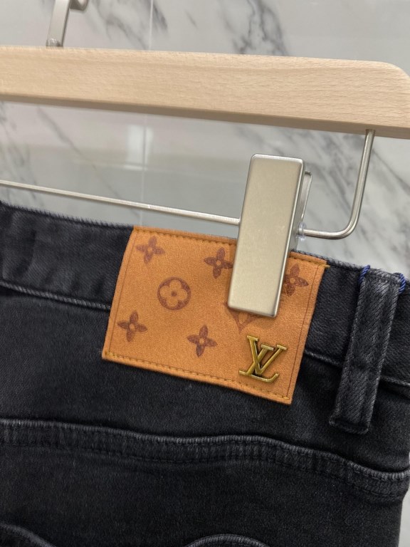 LV 23ss fall and winter new men's casual jeans, top quality! Channel order, official website synchronized sale! Original factory order denim cotton material! Suitable for casualformal wear all kinds of collocation ~ the 