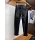 Paris family wide-legged pants2023 fall and winter men's jeans original fabric original wash! Imported original washed stretch fabric, complex handcraft superposition, any one of the washing link to stay a few seconds mo