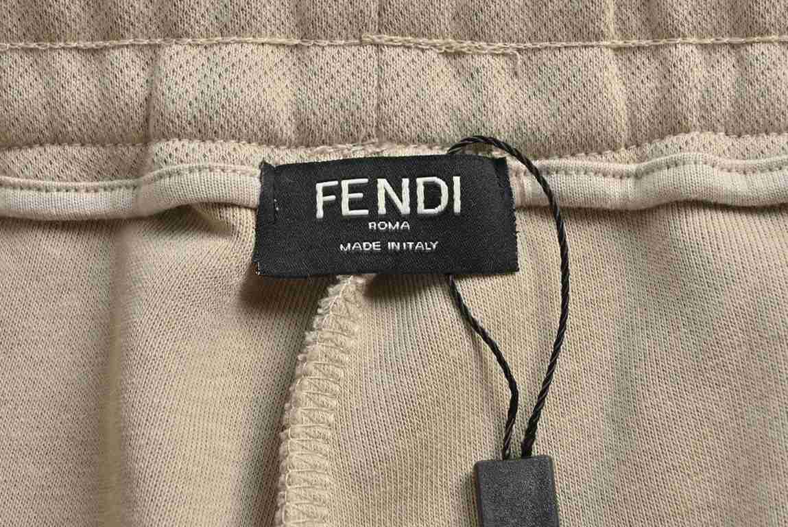 Fendi  Fendi 23Fw Double F Embroidered Jacquard Webbing TrousersNew listingThe top version of the market, to emphasize that the market is the same paragraph of different quality is extremely large, fabric, embroidery, cr