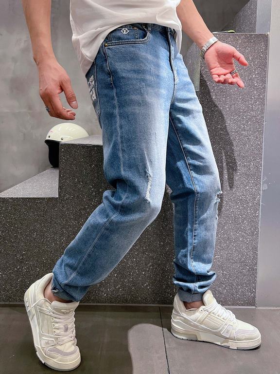 New] Varden family men's fashion models thin section denim jeans, Hong Kong foreign channel goods, high-end Japanese OEM production, 23 years of spring and summer new products, the interpretation of the Paris show models