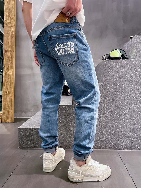 New] Varden family men's fashion models thin section denim jeans, Hong Kong foreign channel goods, high-end Japanese OEM production, 23 years of spring and summer new products, the interpretation of the Paris show models