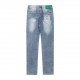 Loewe printed jeans 2023 latest products, counter synchronization on sale, the original single goods, washed casual jeans, imported original washed stretch fabric, comfortable and elastic, the original hardware accessori