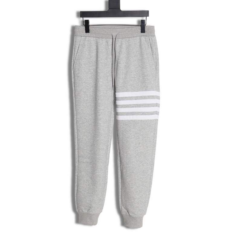 THOM BRWONE TB Newest Padded Sweatpants (Matchable)Cotton   spliced 4-bar coed long sweatpants. Note a few details this style is padded, with a four-bar patchwork design and a drawstring leg closure. UnisexK size 1-4