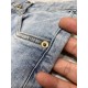 L02023 early fall new casual jeans, high-end customized series. Imported high-density customized cotton tannin fabric comfortable and soft skin-friendly, straight and not easy to wrinkle, original hardware. In-kind shoot