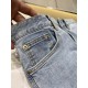 L02023 early fall new casual jeans, high-end customized series. Imported high-density customized cotton tannin fabric comfortable and soft skin-friendly, straight and not easy to wrinkle, original hardware. In-kind shoot