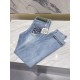 L02023 early fall new casual jeans, high-end customized series. Imported high-density customized cotton tannin fabric comfortable and soft skin-friendly, straight and not easy to wrinkle, original hardware. In-kind shoot