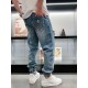 CD 2023 spring and summer new floral embroidery letters logo logo men's small straight Slim jeans! Channel rare out, the market is rare boutique channel source, absolutely can bring you an unexpected wearing experience, 