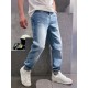 New products] Foreign trade company orders. Don't miss these Dir Small Straight Back Pocket CD Letter Embroidered Casual Men's Jeans!More and more men are no longer limited to the traditional style of dressing, more incl