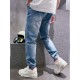 New products] Foreign trade company orders. Don't miss these Dir Small Straight Back Pocket CD Letter Embroidered Casual Men's Jeans!More and more men are no longer limited to the traditional style of dressing, more incl