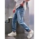 New products] Foreign trade company orders. Don't miss these Dir Small Straight Back Pocket CD Letter Embroidered Casual Men's Jeans!More and more men are no longer limited to the traditional style of dressing, more incl