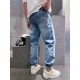 New products] Foreign trade company orders. Don't miss these Dir Small Straight Back Pocket CD Letter Embroidered Casual Men's Jeans!More and more men are no longer limited to the traditional style of dressing, more incl