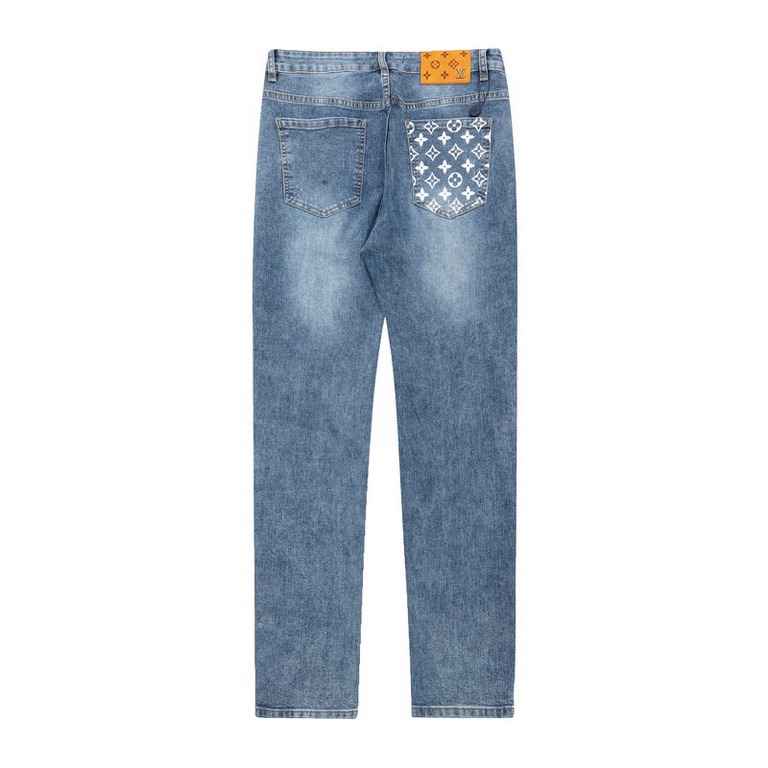 Louis Vuitton Louis Vuitton Pocket Classic Aged JeansSo far this year to do the most awesome jeans, heavy wash process, hidden mystery details are very much, this time the main push of the pants whether it is the version