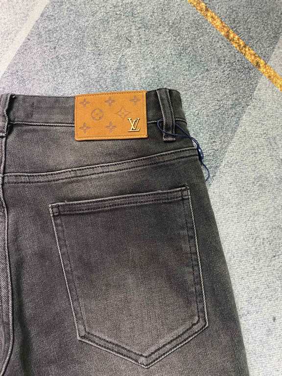 lv home 23SS new jeans fabric with elasticity high comfort embroidery design light color wash high end quality seriesSize 29.30, 31, 32, 33, 34, 36, 38