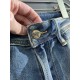 Bird's 23SS new jeans High-end quality Fabric with stretch Good shape Back pockets Embroidery letter design Fashionable Any combination looks good. Yardage 30, 31, 32, 33, 34, 36, 38.