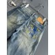 Bird's 23SS new jeans High-end quality Fabric with stretch Good shape Back pockets Embroidery letter design Fashionable Any combination looks good. Yardage 30, 31, 32, 33, 34, 36, 38.