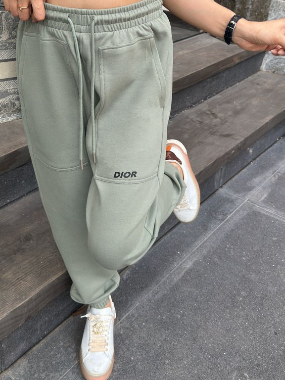 #DiorDior 23Fw Printed Logo Casual Trousers On