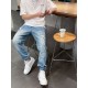 FD 2023 spring and summer new Roma logo men's small straight denim jeans! Channel rare out, the market is rare boutique channel source, absolutely can bring you an unexpected wearing experience, sincerely recommended to 