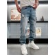 FD 2023 spring and summer new Roma logo men's small straight denim jeans! Channel rare out, the market is rare boutique channel source, absolutely can bring you an unexpected wearing experience, sincerely recommended to 