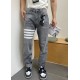 mjiThom BrowneThom Browne Four-Bar Print Jeans Top #