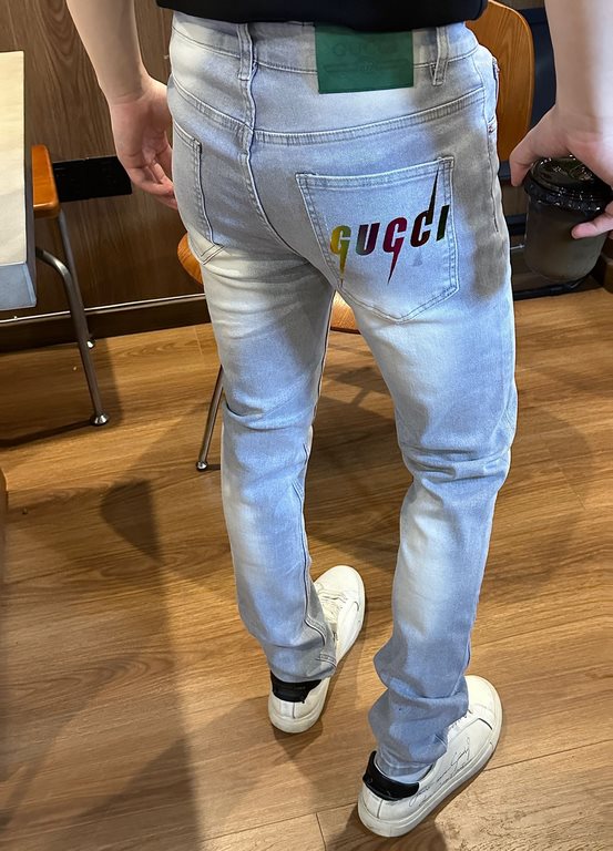 GUCCIGucci Back Pocket Lightning Logo Jeans Hitting the Pants Collection