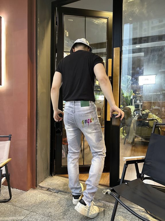 GUCCIGucci Back Pocket Lightning Logo Jeans Hitting the Pants Collection