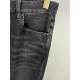 LV donkey 23FW fall and winter new jeans smoky gray super good-looking fabric with elasticity high comfort on the body without a sense of constraints back pockets classic floral pattern metal label design fashionableYard